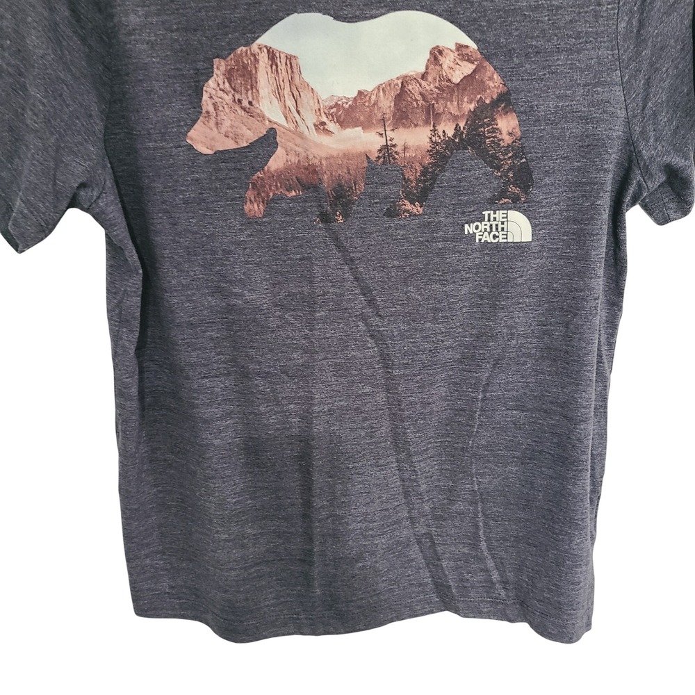 The North Face Womens Medium Gray Yosemite Mountain Bear Graphic T-Shirt - Picture 5 of 11
